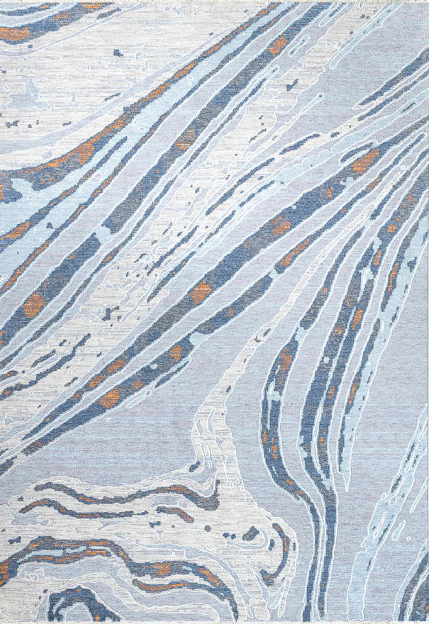 Турецкий ковер из полиэстера «GLORYA» K283A-SHGRY-SHLBLU