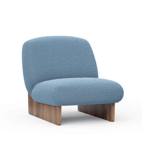 Форест Кресло (Дуб Кастелло/Голубой, ткань Barni Dusty blue)