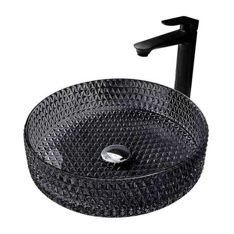 Раковина накладная Abber Glas 40 см AK2301B черная