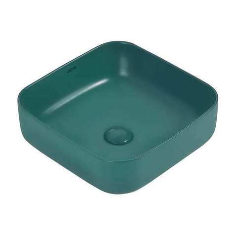 Раковина накладная Abber Rechteck 39 см AC2211MBG темно-зеленая матовая