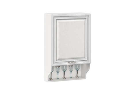 Италия Шкаф кухонный 600 с открытой полкой (Белый/Дуб светлый)