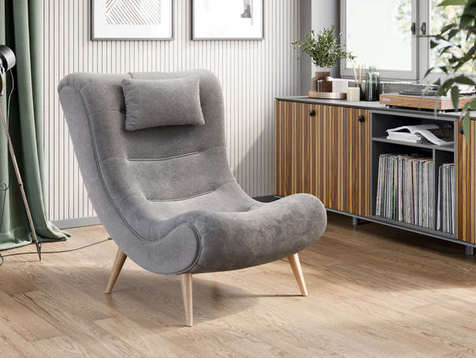 Слайм Кресло (Светло-серый, ткань ULTRA SMOKE)