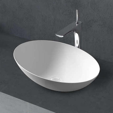 Раковина накладная Abber Stein 50 см AS2609 белая матовая