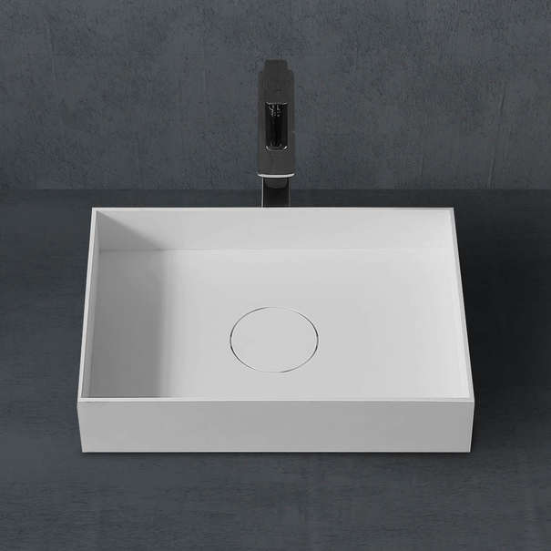 Раковина накладная Abber Stein 50 см AS2621 белая матовая