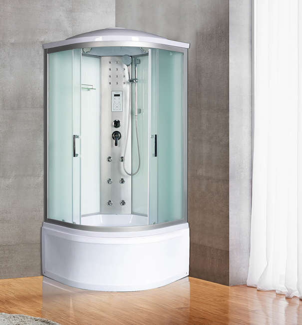 Душевая кабина River Dunay 90/44 MT с высоким поддоном, стекла матовые, профиль хром