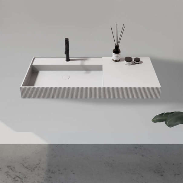 Раковина подвесная Abber Stein 120 см AS2628 белая матовая