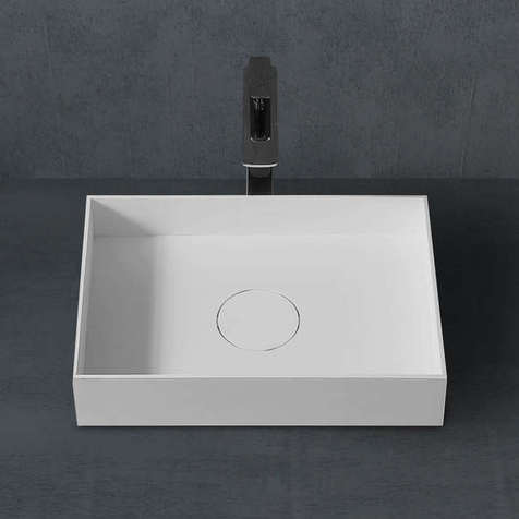 Раковина накладная Abber Stein 50 см AS2621 белая матовая