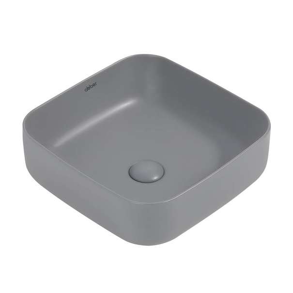 Раковина накладная Abber Rechteck 39 см AC2211MG серая матовая