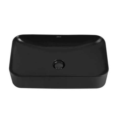 Раковина накладная Abber Rechteck 61 см AC2204MB черная матовая