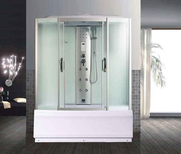 Душевой бокс River Dunay 150/80 MT стекло матовое, профиль хром матовый