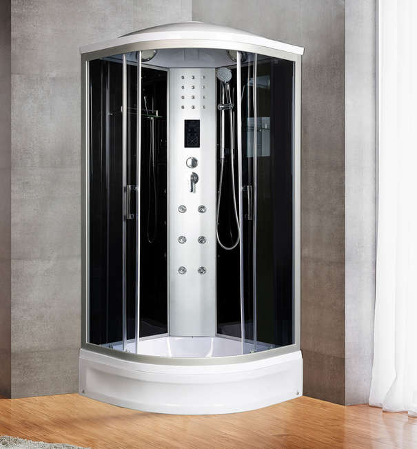 Душевая кабина River Dunay 100/24 TH стекло тонированное, профиль хром матовый