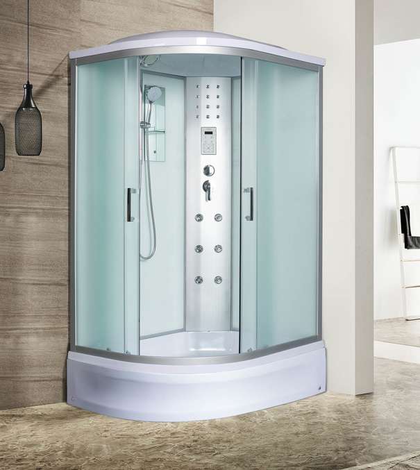 Душевая кабина River Dunay 120/80/24 MT R стекло матовое, профиль хром матовый