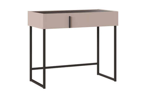 Туалетный стол с выдвижным ящиком Милагро Кашемир серый, Камень Пьетра, Черный ЛДСП