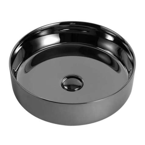 Раковина накладная Abber Bequem 40 см AC2109GS серебро