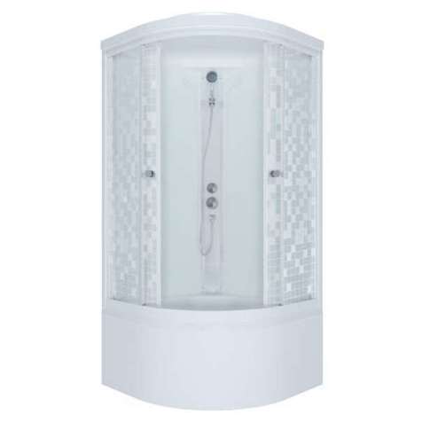 Душевая кабина Triton Мозаика 90х90 Щ0000061834 стекло узорчатое, профиль белый