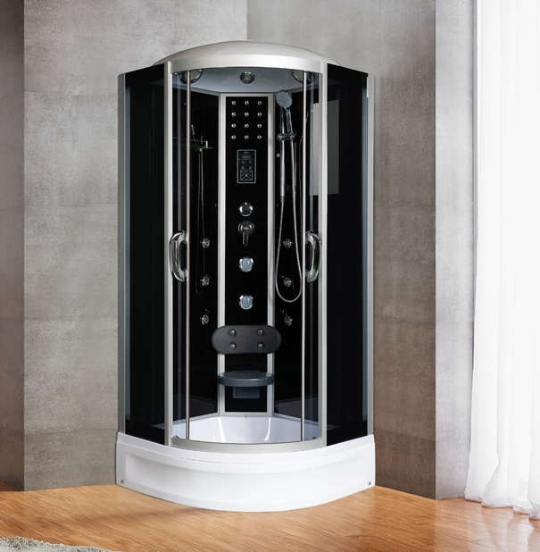 Душевая кабина River Temza 100/24 TH стекло тонированное, профиль хром матовый