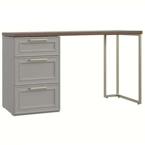 Стол письменный Montreal серый 47,8х133,2 с тумбой Montreal серый