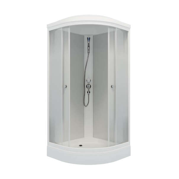 Душевая кабина Triton Лайт 100x100 Щ0000061831 стекло рисунок, профиль белый, низкий поддон