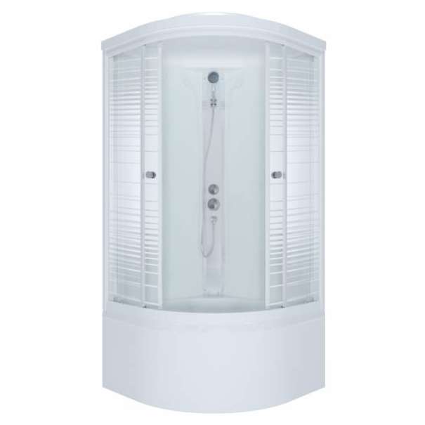 Душевая кабина Triton Полосы 90х90 Щ0000061836 стекло узорчатое, профиль белый