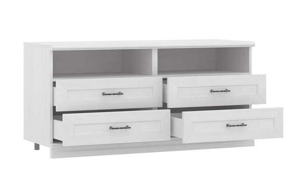 Тумба Кантри под телевизор с выдвижными ящиками Блан шене