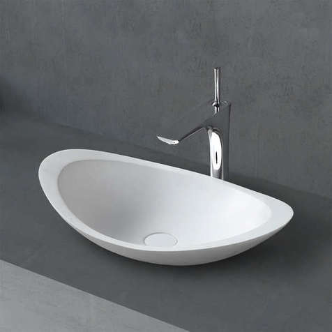 Раковина накладная Abber Stein 61 см AS2606 белая матовая