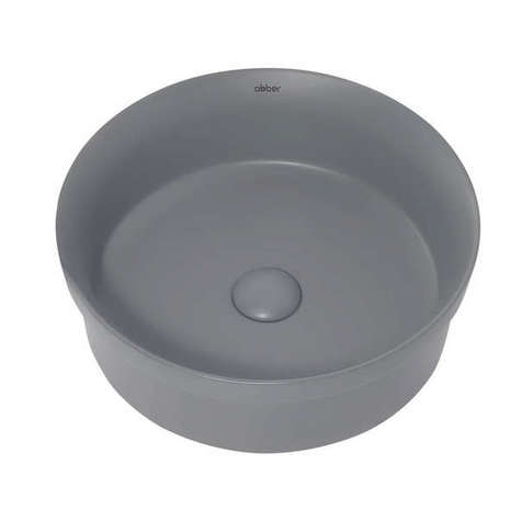 Раковина накладная Abber Bequem 40 см AC2103MG серая матовая