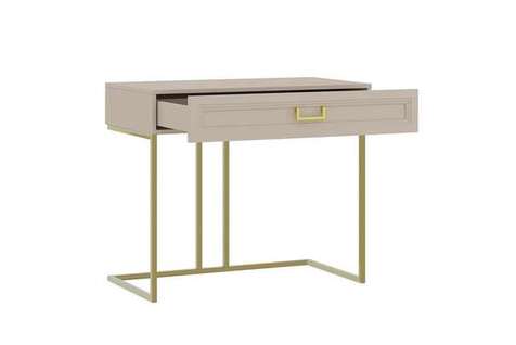 Туалетный стол Дольче с выдвижным ящиком Кашемир серый ЛДСП