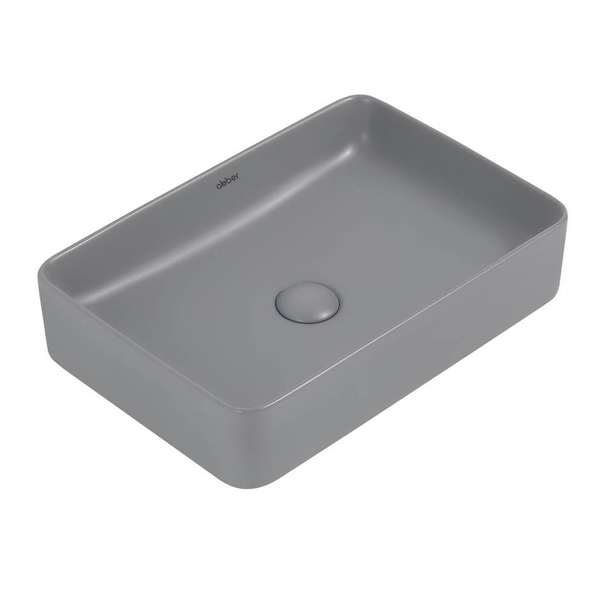 Раковина накладная Abber Rechteck 51 см AC2207MG серая матовая