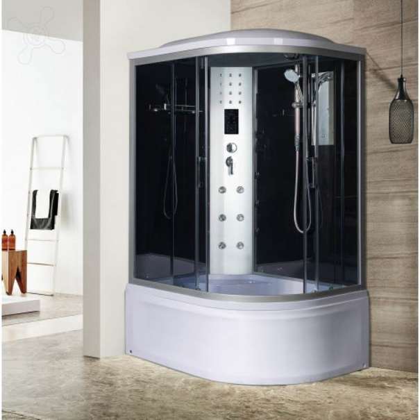 Душевая кабина River Dunay 120/80/44 TH L стекло тонированное, профиль хром матовый