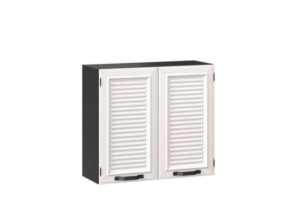 Марина Шкаф кухонный 800 Тип 2 (Чёрный/Алебастр)