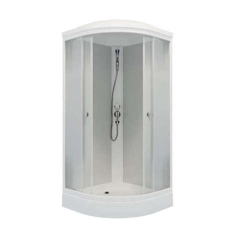 Душевая кабина Triton Лайт 100x100 Щ0000061831 стекло рисунок, профиль белый, низкий поддон