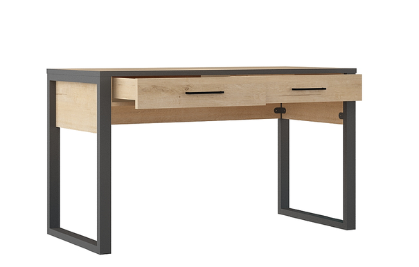 Письменный стол Магнум Дуб бунратти, Черный ЛДСП