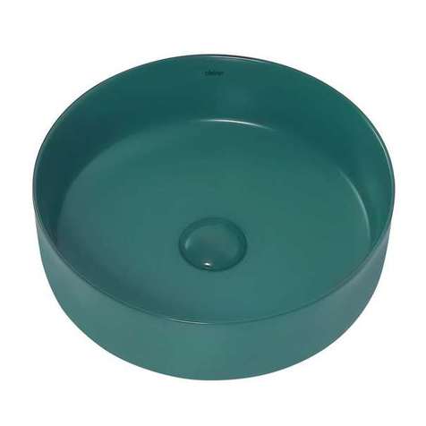 Раковина накладная Abber Bequem 36 см AC2108MBG темно-зеленая матовая