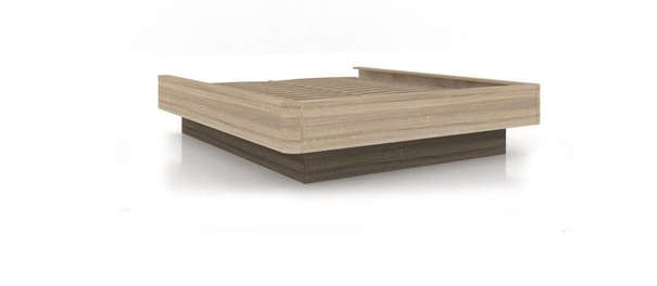 Корпус кровати 1600 Бруна (Сономе эйч темная/Сономе эйч светлая)