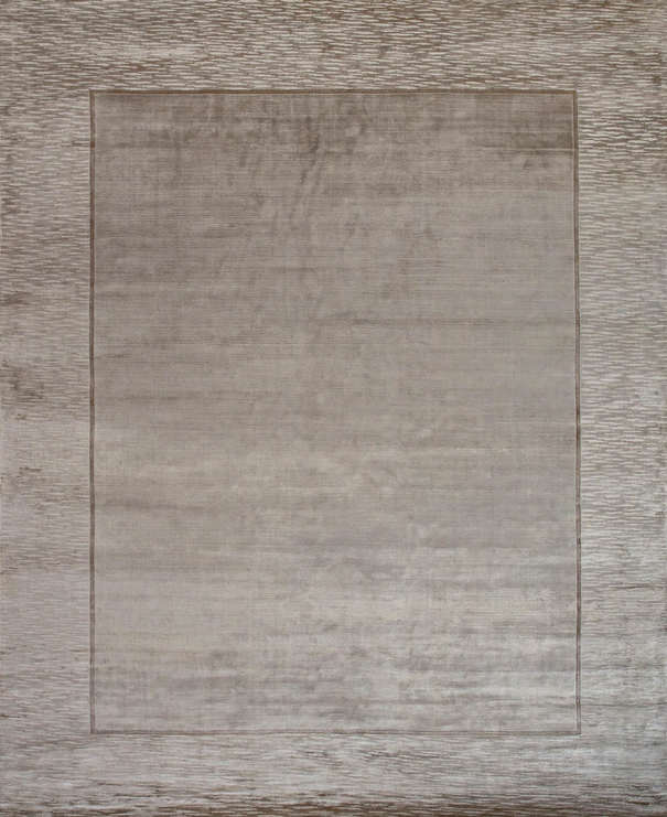 Индийский ковер из арт-шёлка «EDINBURG» BORDER-MED.BEIGE