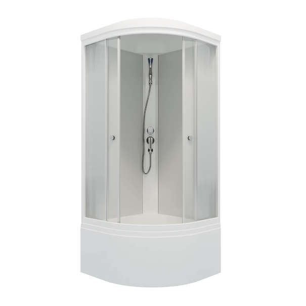 Душевая кабина Triton Лайт 90х90 Щ0000061838 стекло рисунок, профиль белый, с высоким поддоном