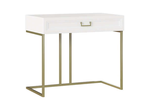 Туалетный стол Дольче с выдвижным ящиком Белый премиум ЛДСП