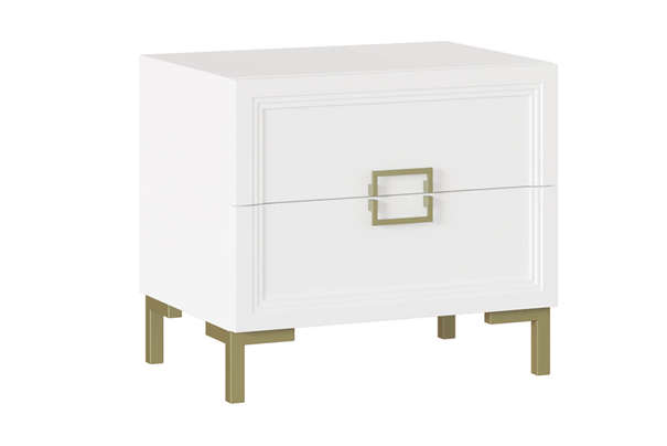Прикроватная тумба Дольче с выдвижными ящиками Белый премиум