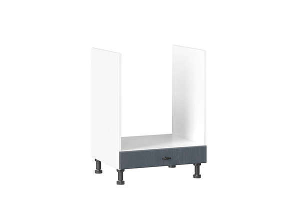 Марина Тумба кухонная 600 для встраиваемой техники (Белый/Дуб фактурный антрацит)