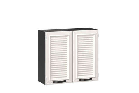 Марина Шкаф кухонный 800 Тип 2 (Чёрный/Алебастр)