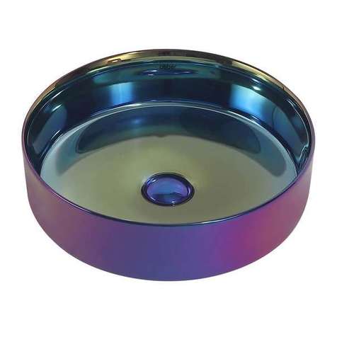 Раковина накладная Abber Bequem 40 см AC2109Regen хамелеон