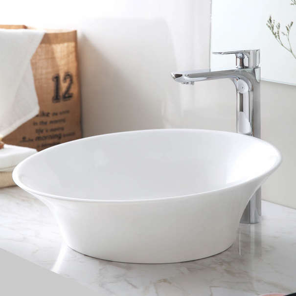 Раковина накладная Abber Stein 46 см AS2607 белая матовая