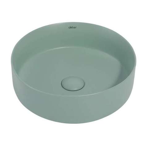 Раковина накладная Abber Bequem 36 см AC2108MCG светло-зеленая матовая