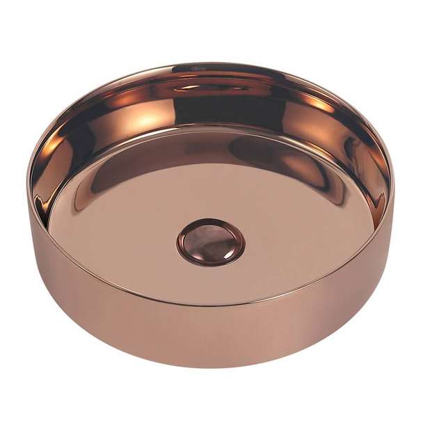 Раковина накладная Abber Bequem 40 см AC2109RG розовое золото