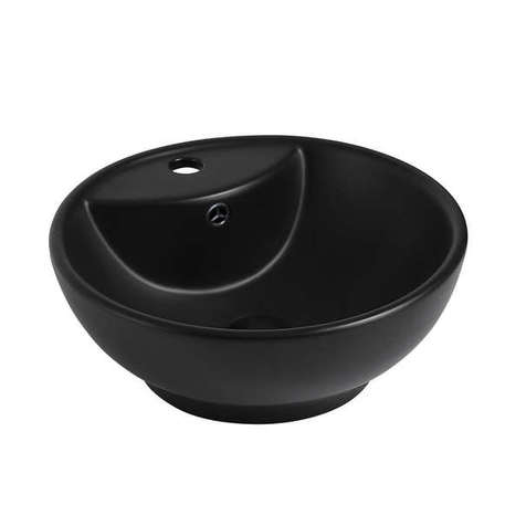 Раковина накладная Abber Bequem 46 см AC2101MB черная матовая