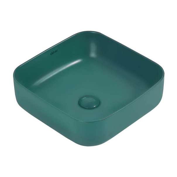 Раковина накладная Abber Rechteck 39 см AC2211MBG темно-зеленая матовая