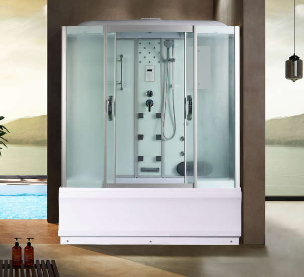 Душевой бокс River Wisla 170/80/50 MT стекло матовое, профиль хром матовый