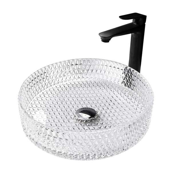 Раковина накладная Abber Glas 40 см AK2301 прозрачная