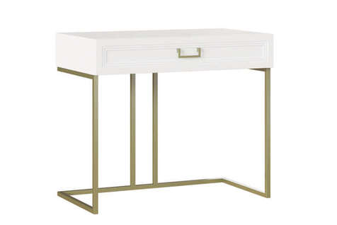 Туалетный стол Дольче с выдвижным ящиком Белый премиум ЛДСП