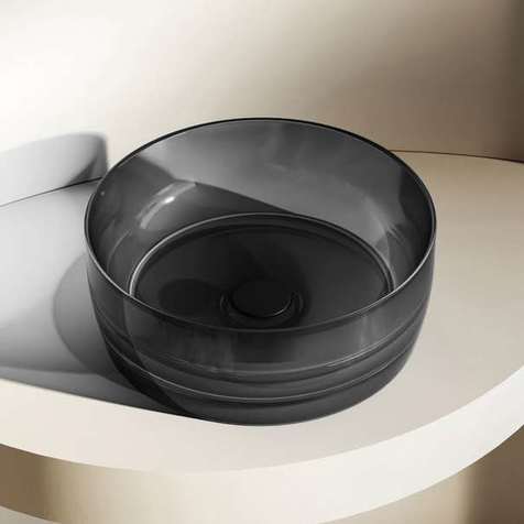 Раковина накладная Abber Kristall 40 см AT2804Onyx черная